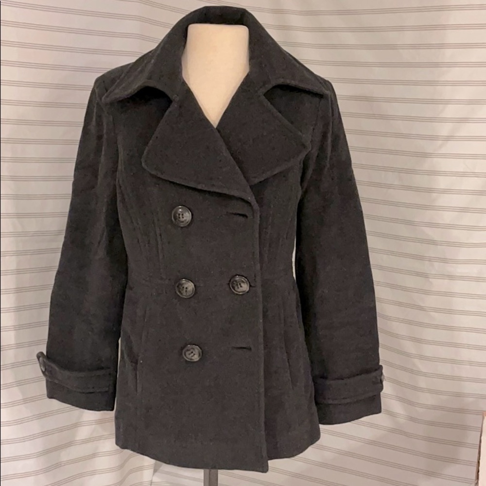 London Fog charcoal wool pea coat